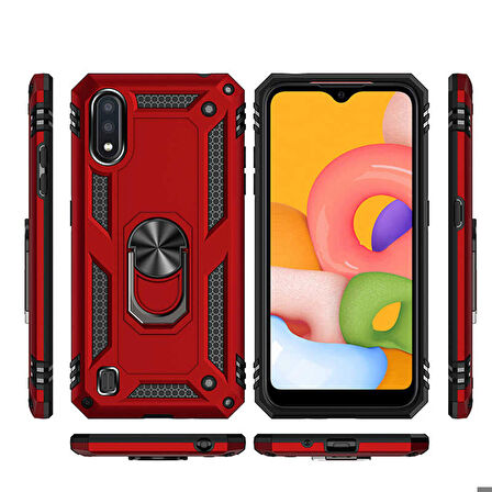 Galaxy A01 Uyumlu Zore Vega Kapak-Mavi