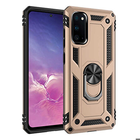 Galaxy S20 Uyumlu Zore Vega Kapak-Gold