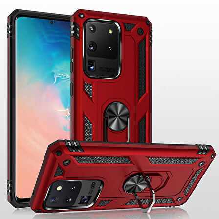 Galaxy S20 Ultra Uyumlu Zore Vega Kapak-Kırmızı