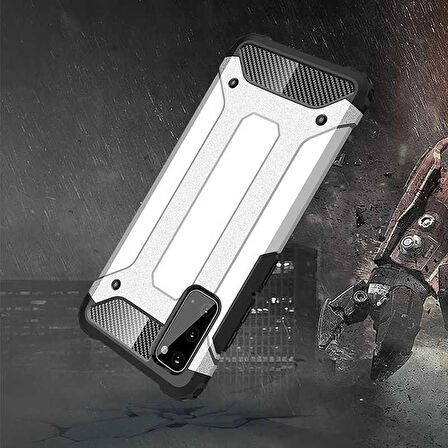 Galaxy S20 Uyumlu Zore Crash Silikon Kapak-Mavi