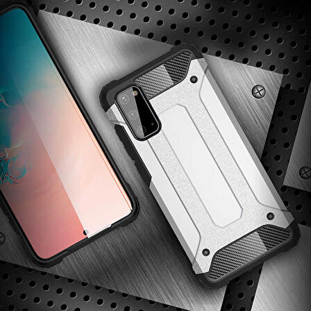 Galaxy S20 Uyumlu Zore Crash Silikon Kapak-Mavi