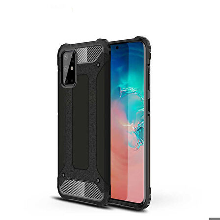 Galaxy S20 Plus Uyumlu Zore Crash Silikon Kapak-Siyah
