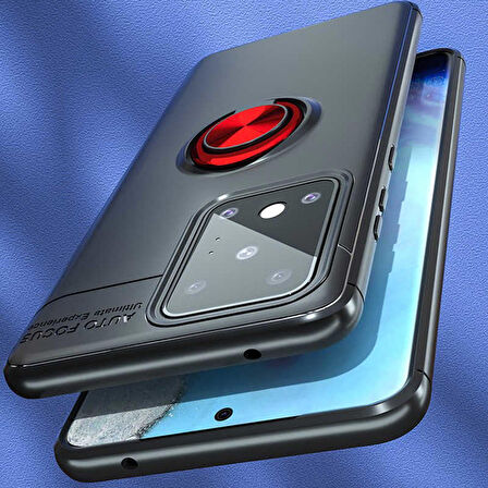 Galaxy S20 Ultra Uyumlu Zore Ravel Silikon Kapak-Kırmızı