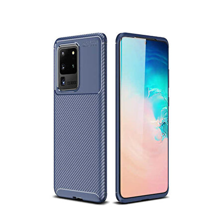 Galaxy S20 Ultra Uyumlu Zore Negro Silikon Kapak-Lacivert