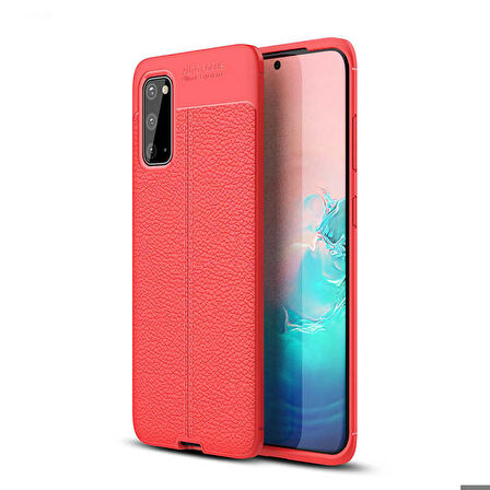Galaxy S20 Uyumlu Zore Niss Silikon Kapak-Kırmızı