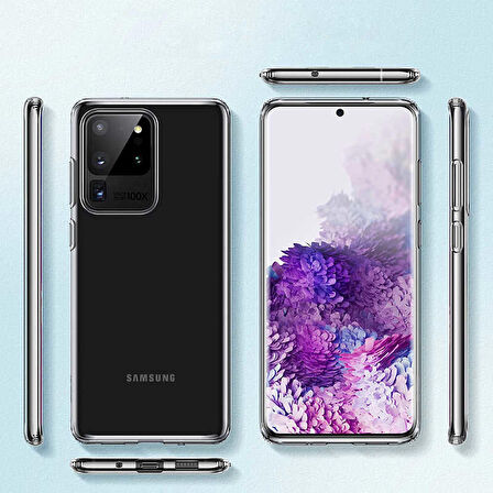 Galaxy S20 Ultra Uyumlu Zore Süper Silikon Kapak-Renksiz