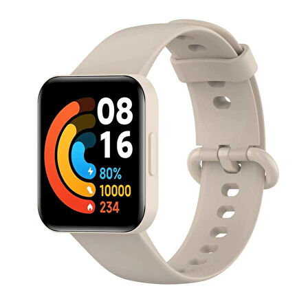 Xiaomi Redmi Watch 2 Lite Uyumlu Klasik Zore Kordon-Krem