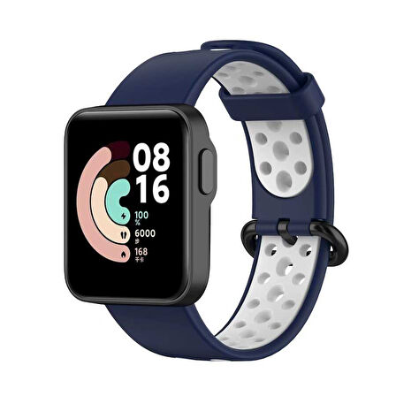 Xiaomi Redmi Watch 2 Lite KRD-02 Uyumlu Zore Kordon-Mavi-Beyaz