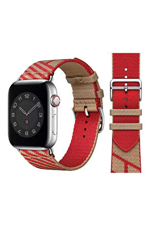 Apple Watch 7 41mm Uyumlu Krd-51 Hasır Kordon-no6