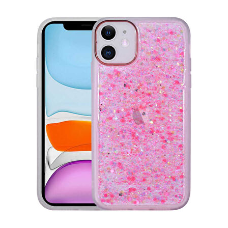 iPhone 11 Uyumlu Figürlü Desenli Işıltılı Sert Zore Sos Kılıf-NO6