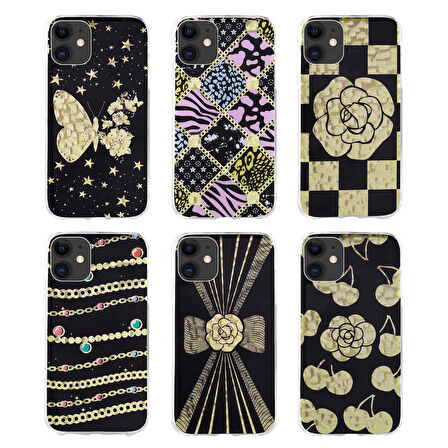 iPhone 11 Uyumlu Desenli Sert Zore Elnov Kapak-NO6