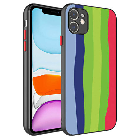 iPhone 11 Uyumlu Kamera Korumalı Renkli TSYSerli Zore X-Cam Kılıf-NO4
