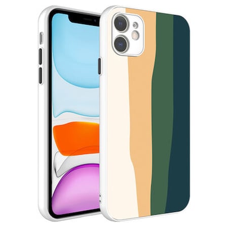 Lexroo iPhone 11 Kamera Korumalı Renkli Temperli X-Cam Silikon Kılıf