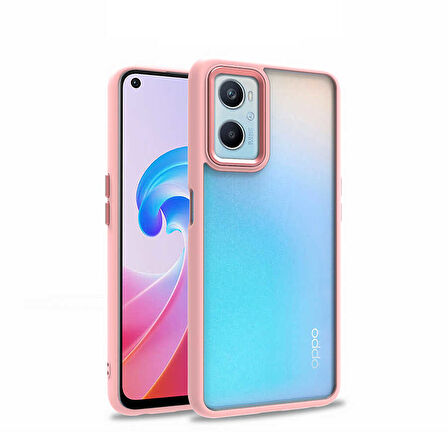 Oppo A36 Kılıf Zore Flora Kapak-Rose Gold