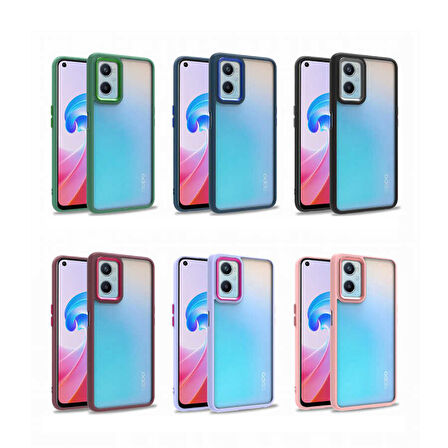 Oppo A36 Kılıf Zore Flora Kapak-Rose Gold