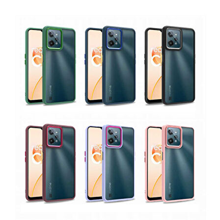 Realme C31 Kılıf Zore Flora Kapak-Rose Gold