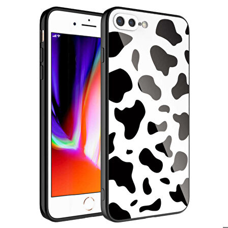 iPhone 8 Plus Uyumlu Kamera Korumalı Desenli Sert Silikon Zore Epoksi Kapak-NO7
