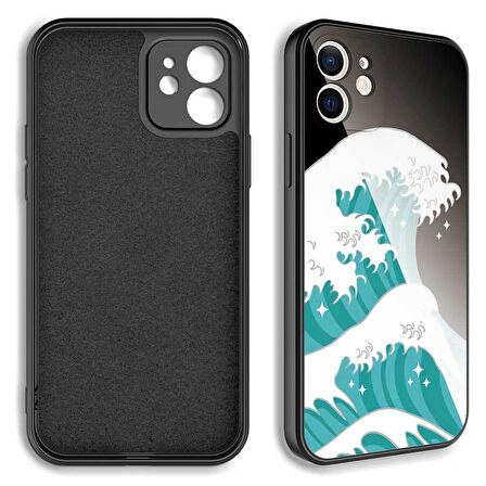 iPhone 12 Uyumlu Kamera Korumalı Desenli Sert Silikon Zore Epoksi Kapak-NO4