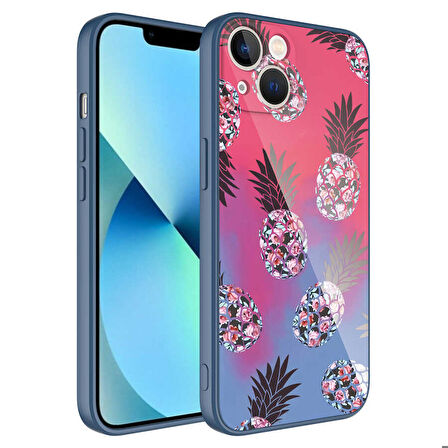 iPhone 13 Uyumlu Kamera Korumalı Desenli Sert Silikon Zore Epoksi Kapak-NO3