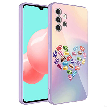 Galaxy A32 4G Uyumlu Kamera Korumalı Desenli Sert Silikon Zore Epoksi Kapak-NO1