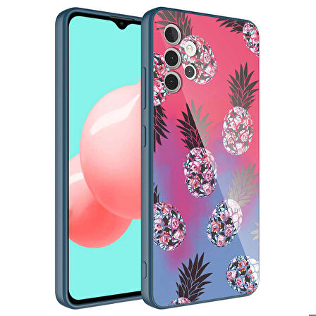 Galaxy A32 4G Uyumlu Kamera Korumalı Desenli Sert Silikon Zore Epoksi Kapak-NO3