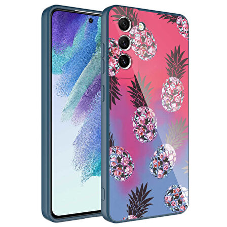 Galaxy S21 FE Uyumlu Kamera Korumalı Desenli Sert Silikon Zore Epoksi Kılıf-NO3