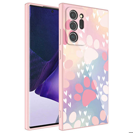 Galaxy Note 20 Ultra Uyumlu Kamera Korumalı Desenli Sert Silikon Zore Epoksi Kapak-NO4