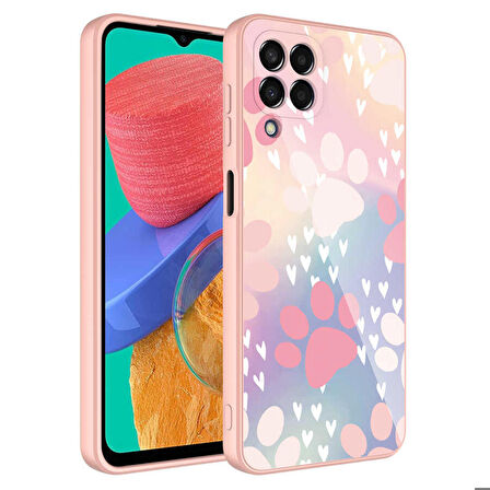 Galaxy M33 Uyumlu Kamera Korumalı Desenli Sert Silikon Zore Epoksi Kapak-NO4