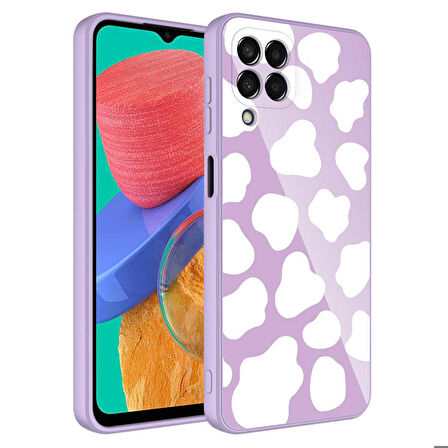 Galaxy M33 Uyumlu Kamera Korumalı Desenli Sert Silikon Zore Epoksi Kapak-NO6