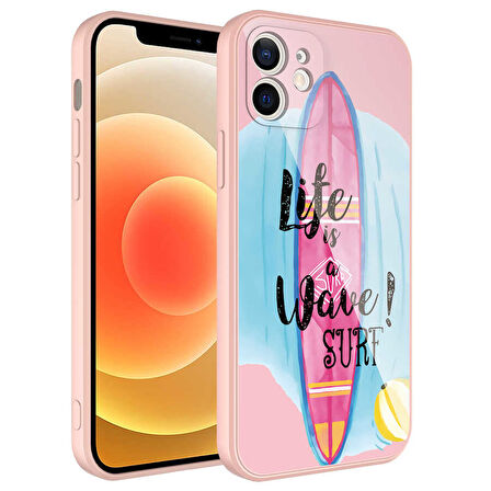 iPhone 11 Uyumlu Kamera Korumalı Desenli Sert Silikon Zore Epoksi Kılıf-NO10