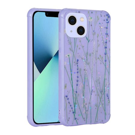 iPhone 13 Uyumlu Simli Desenli Kamera Korumalı Parlak NRTK Popy Kılıf-Dallar