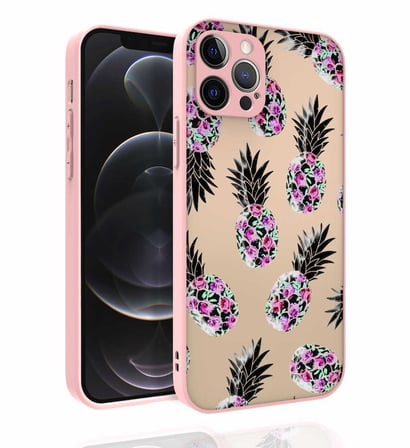 iPhone 12 Pro Uyumlu Desenli Kamera Korumalı Parlak Zore Nora Kılıf-NO1