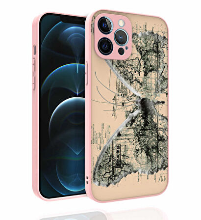 iPhone 12 Pro Max Uyumlu Desenli Kamera Korumalı Parlak Zore Nora Kılıf-NO4