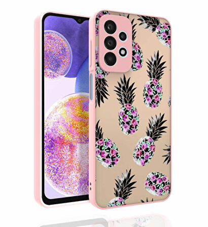 Galaxy A23 Uyumlu Desenli Kamera Korumalı Parlak Zore Nora Kapak-NO1