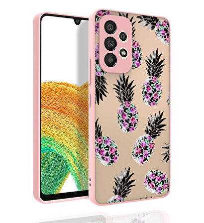 Galaxy A53 5G Uyumlu Desenli Kamera Korumalı Parlak Zore Nora Kapak-NO1
