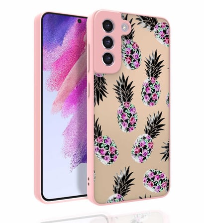 Galaxy S21 FE Uyumlu Desenli Kamera Korumalı Parlak Zore Nora Kılıf-NO1