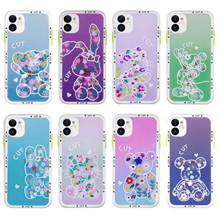 iPhone 11 Uyumlu Kamera Korumalı Desenli Sert Zore Hess Kapak-NO10