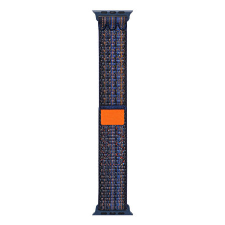 Watch 7 41mm Uyumlu KRD-91 Hasır Kordon Strap Kayış CLO- Mavi