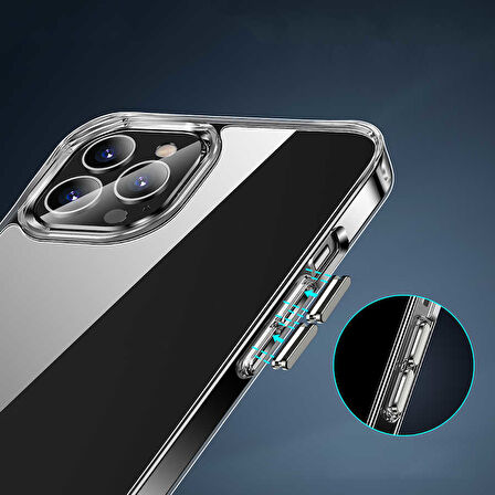 iPhone 14 Pro Uyumlu Standlı Şeffaf Silikon Zore L-Stand Kılıf-Renksiz