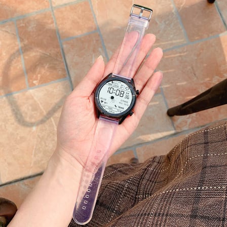Galaxy Watch Active 2 44mm KRD-13 Şeffaf Uyumlu NRTK Kordon-Renksiz
