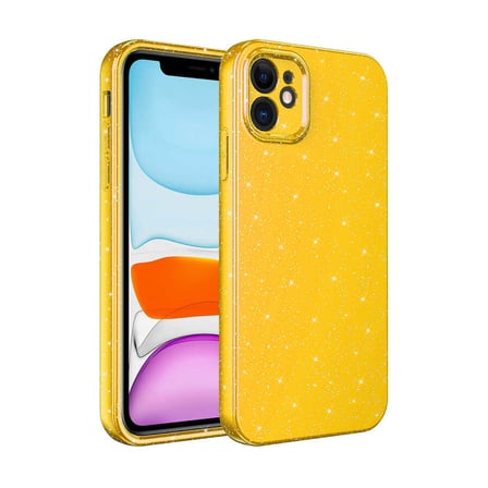 iPhone 11 Kılıf Kamera Korumalı Simli Silikon Üstün Koruma Novatech