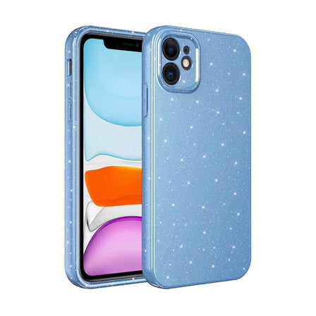 iPhone 11 Kılıf Kamera Korumalı Simli Silikon Üstün Koruma Novatech