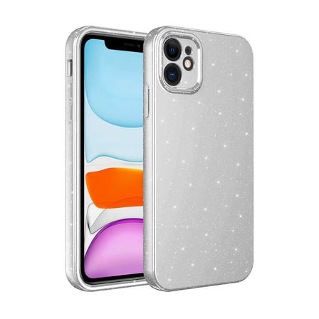 iPhone 11 Kılıf Kamera Korumalı Simli Silikon Üstün Koruma Novatech