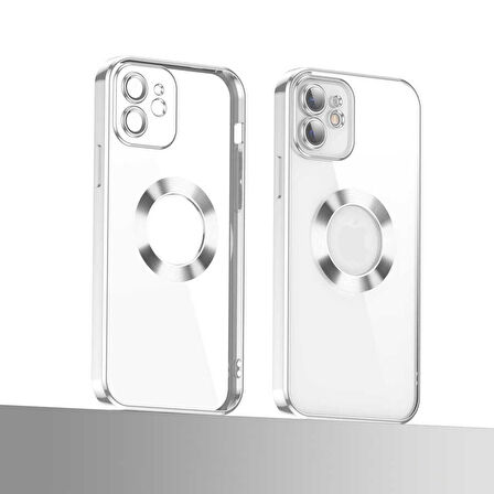 iPhone 11 Uyumlu Kamera Korumalı Logo Gösteren Zore Omega Kapak-Siyah