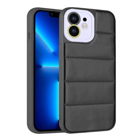 iPhone 11 Uyumlu Kamera Korumalı AirBagli Renkli Zore Seksek Kılıf-Siyah