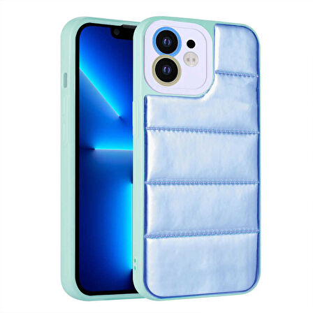 Apple iPhone 11 Kılıf Kamera Korumalı Airbagli Renkli Zore Seksek Kapak-Mavi