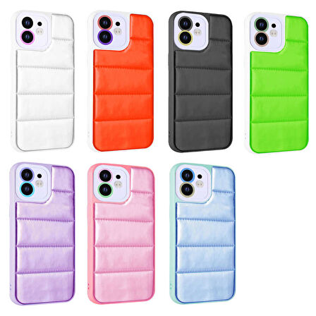 iPhone 11 Uyumlu Kamera Korumalı AirBagli Renkli Zore Seksek Kılıf-Yeşil