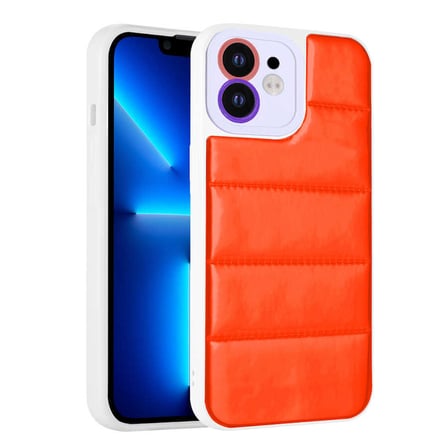 iPhone 11 Uyumlu Kamera Korumalı AirBagli Renkli Zore Seksek Kılıf-Turuncu
