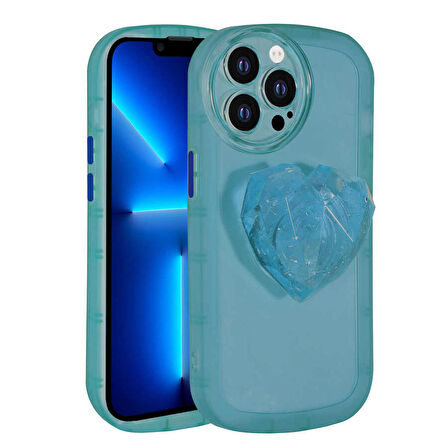 iPhone 12 Pro Uyumlu Kamera Korumalı Pop Soketli Renkli Zore Ofro Kapak-Mavi