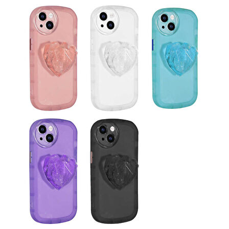 iPhone 13 Uyumlu Kamera Korumalı Pop Soketli Renkli Zore Ofro Kılıf-Sarı
